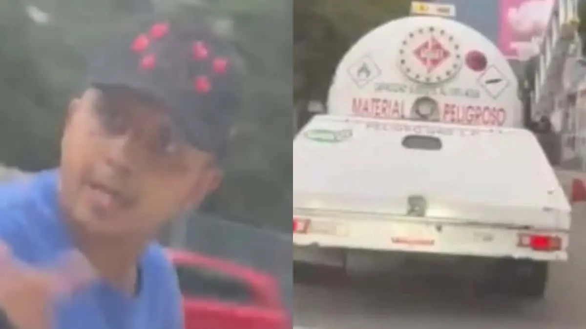Una pipa identificada con la marca Gas Cero fue grabada durante dos altercados FUENTES: X