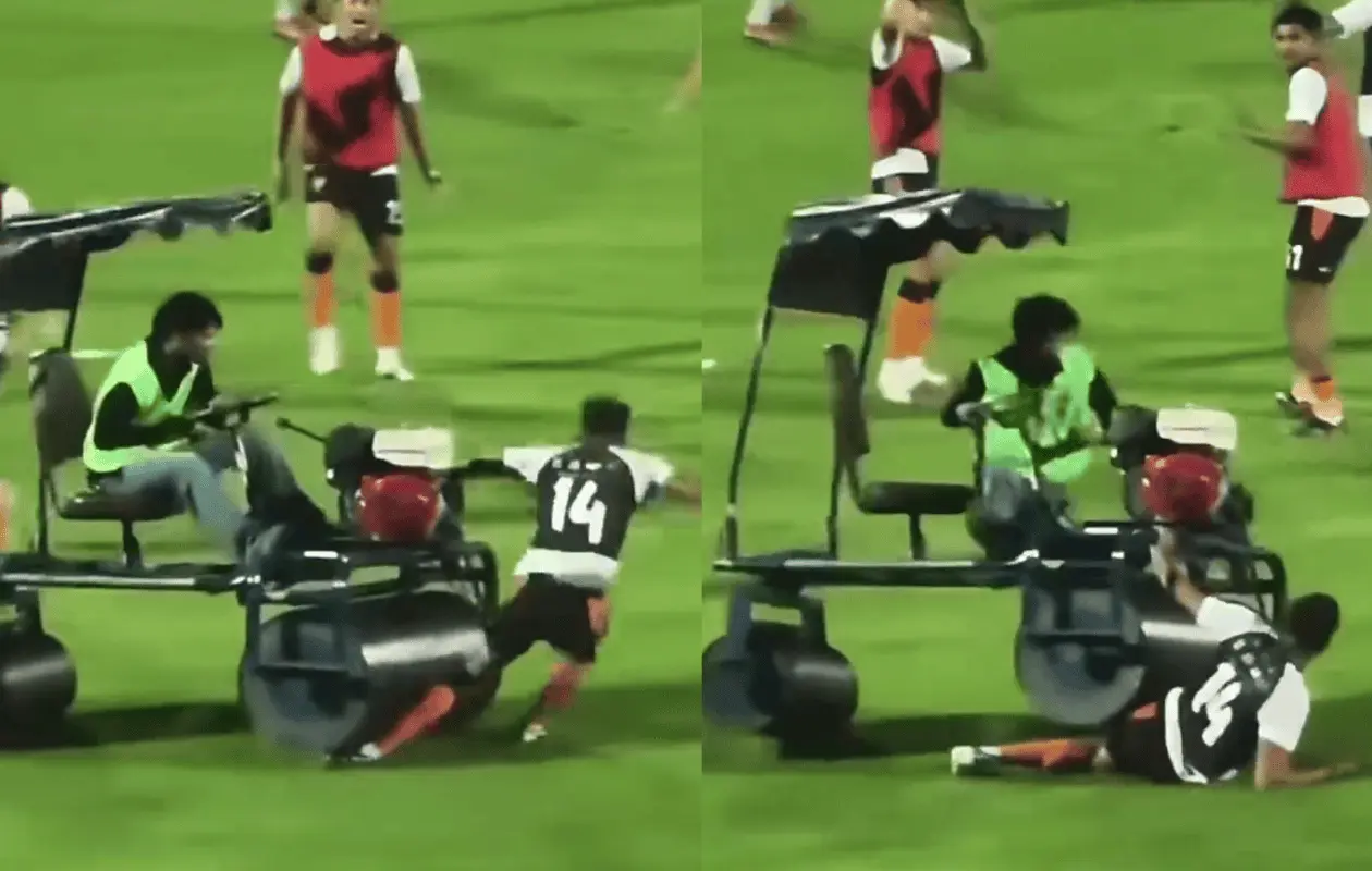 A pesar de lo aparatoso que parece ser el incidente, el jugador pudo participar en el partido. Foto: x.com