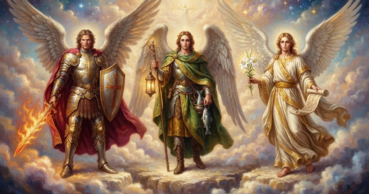 San Miguel, San Gabriel y San Rafael son los tres arcángeles que la Iglesia católica celebra cada 29 de septiembre, cada uno con un significado espiritual diferente. Foto: Internet.