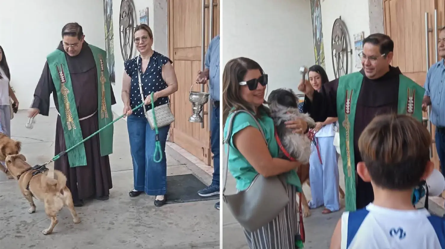 Familias llevan a sus perros y gatos para la bendiciónFOTO: CORTESÍA
