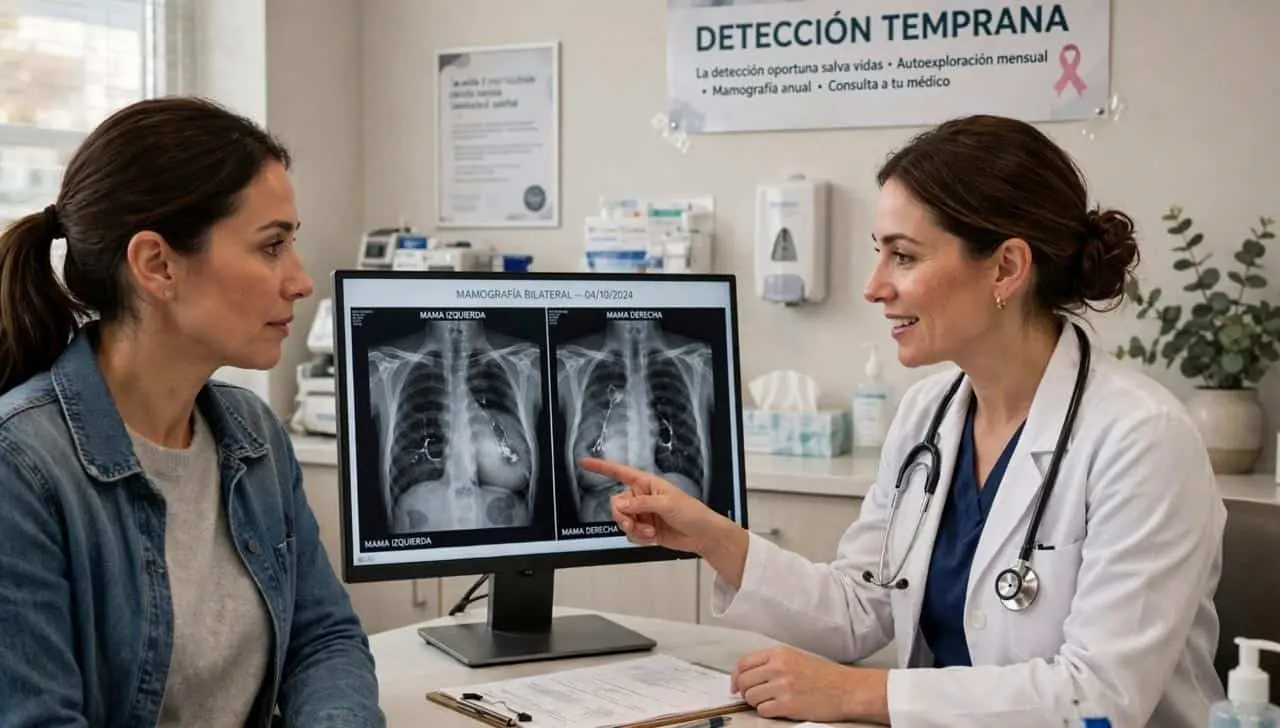 Detección oportuna de cáncer de mama. Foto: Obtenida por IA