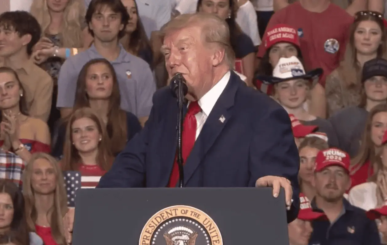 En un mitin en Carolina del Sur Trump describió a Sheinbaum como una persona agradable y elogió el tono de su voz. Foto: x.com
