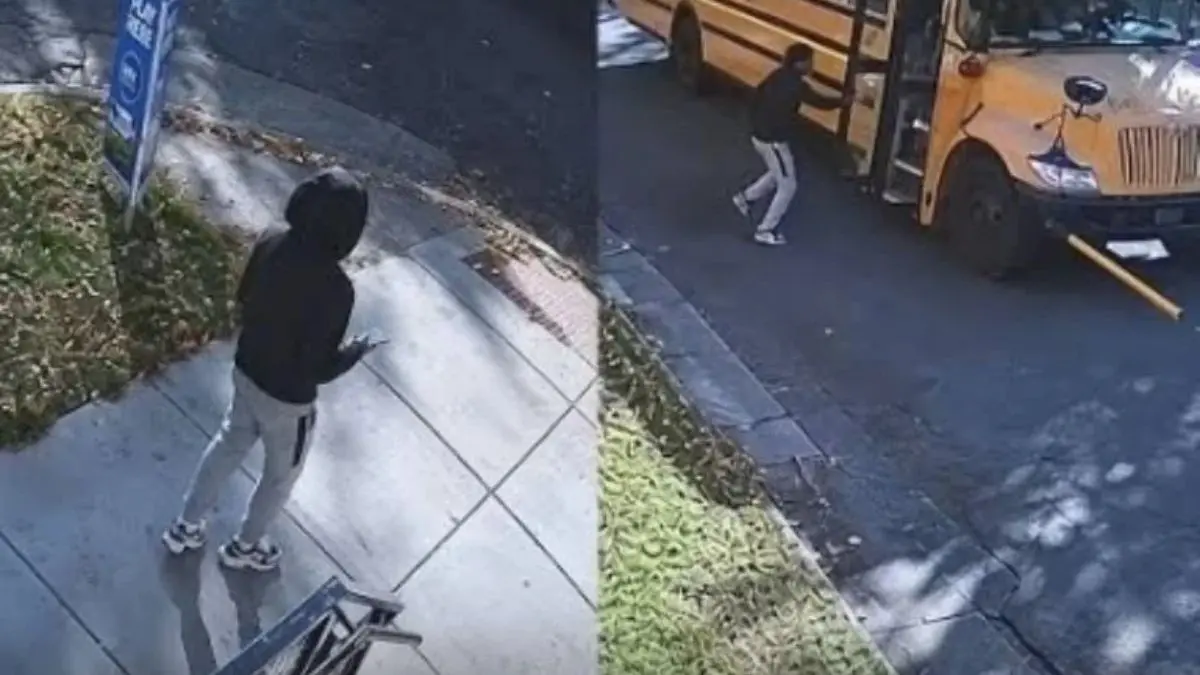 Ebro Ahmed, de 27 años, subió a un autobús escolar fuera de control en Minnesota y accionó el freno de emergencia para evitar una tragedia FUENTES: X