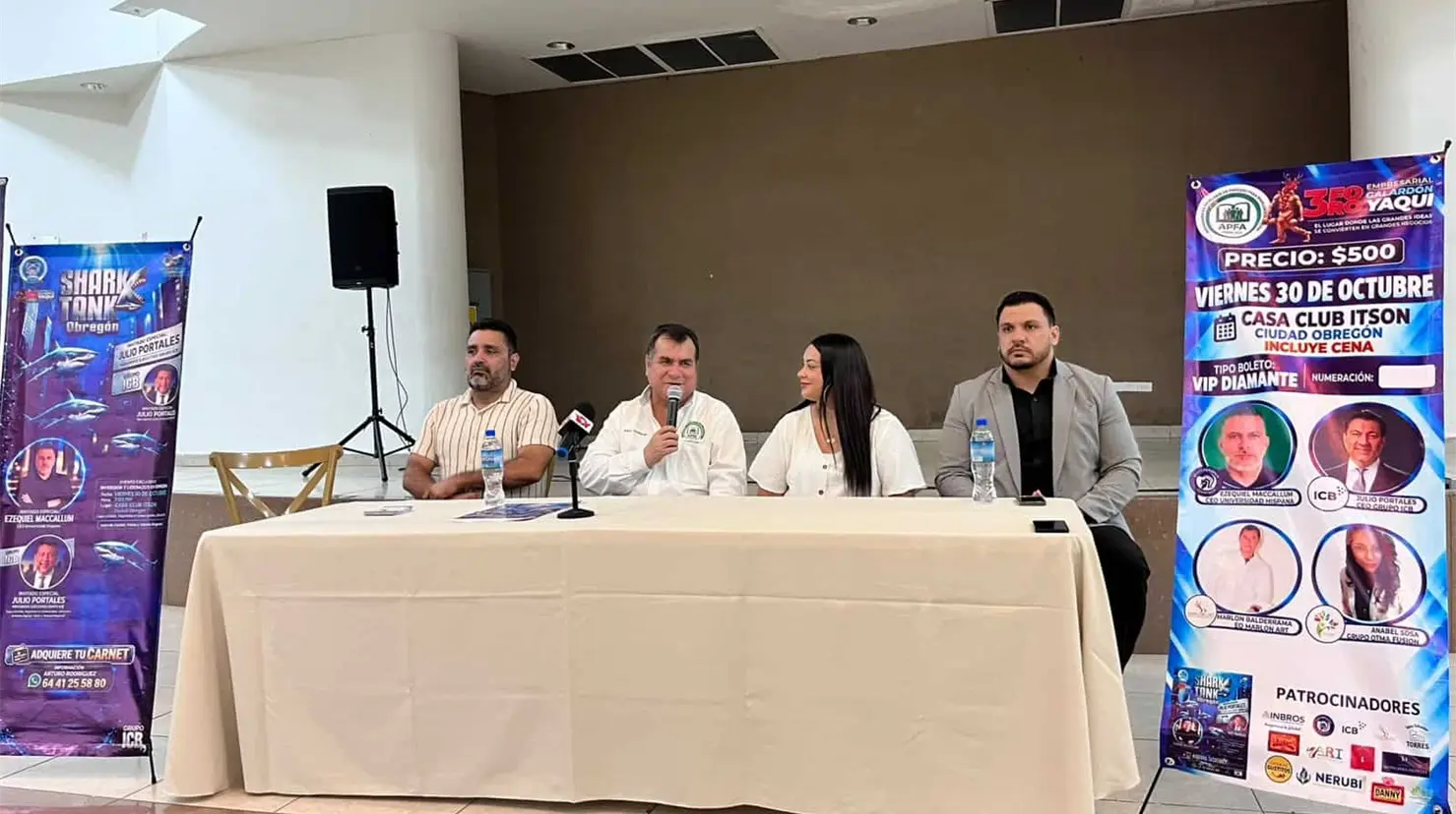 Conferencia de prensa para anunciar el Tercer Foro Empresarial. Foto: Diario del Yaqui