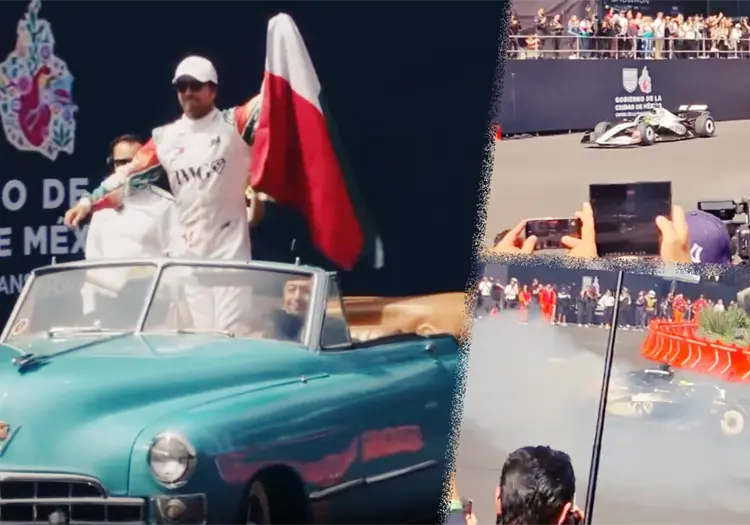 ¡Rugió el motor! Checo Pérez paraliza Paseo de la Reforma en el Show Run de Cadillac