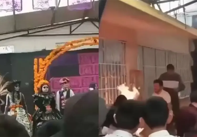 VIDEO | Estudiante sufre quemaduras severas tras incendiarse su disfraz de Catrina en una escuela