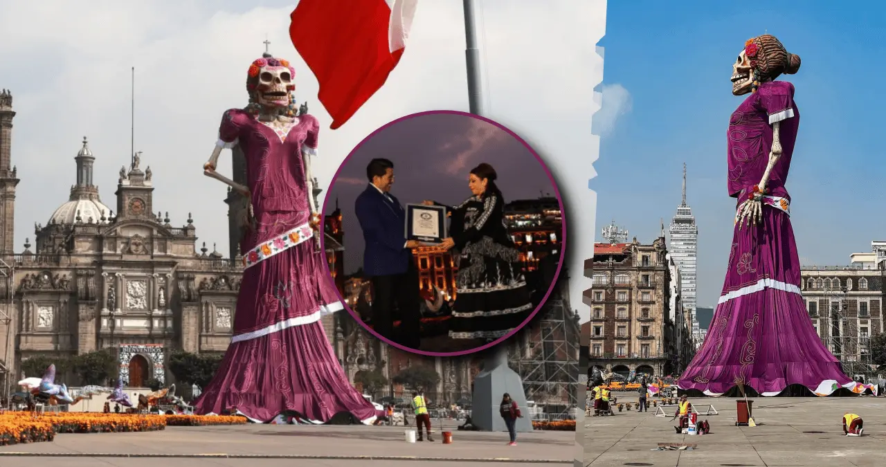 Récord de la Catrina más alta del mundo provoca burlas: ¿Y qué otro país va a poner una? (Créditos: Facebook)